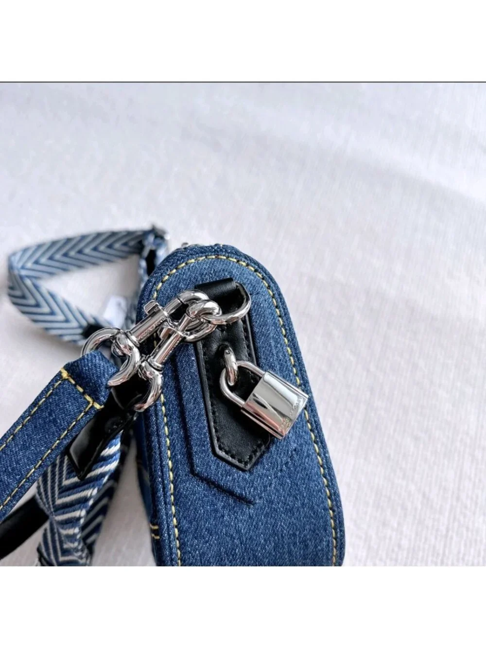 Marc Jacobs Denim Drifter Convertible Shoulder Bag Blue OS